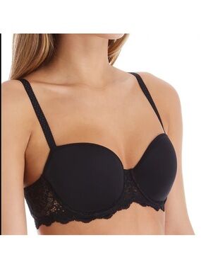 Simone Perele Caresse 3D Spacer Demi Cup bra black lace NEW 32C